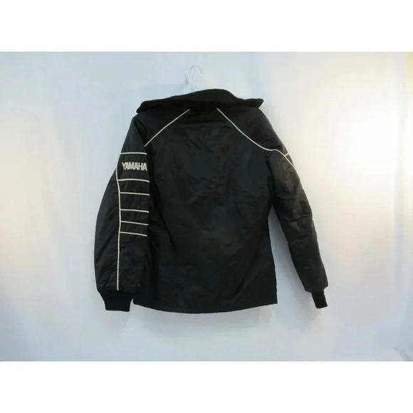 Yamaha Fleece Lined  Windbreaker Jacket Mens Small Vintage Black Embroidered - Picture 6 of 9